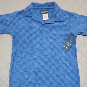 Freestyle Kids Textured Blue Polo